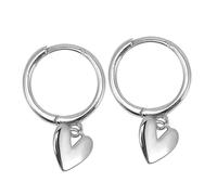 HEALEEP Sterling Silver Heart Dangle Earrings for Women Elegant White Decorative Studs Handcrafted Lightweight Jewelry for Daily Wear and Special Occasions