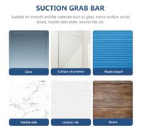 HEALEEP Strong Suction Cup Handle Safety Grab Bar for Elders Portable Bathroom Glass Door and Refrigerator Door Rail Reusable Non-damaging Support for Cabinets and More