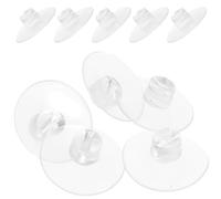 HEALEEP Suction Cup Cable Holders 12Pcs Clear Wire Organizer Clips 1.69In for Wall Tile Glass Fixing and Light String Management