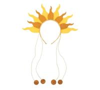 HEALEEP Sun Flames Headband: Sun Goddess Flame Headband For Women - Sparkling Fire Costume Crown For Halloween Rave Festivals And Dress-Up Parties