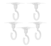 HEALEEP Swivel No Drill Ceiling Hooks Heavy Duty Plastic Adhesive Hanging Hooks 360 Degree Rotating Mount for Plants Decorations and Lights Ceiling or Roof Use