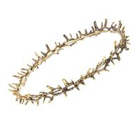 HEALEEP Thorn Party Crown Headband for Women, Gold Elven Renaissance Fair Accessory, Prom King and Birthday Goddess Crown, Cosplay and Homecoming Hairpiece
