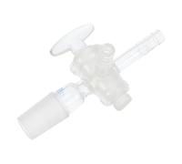 HEALEEP Three-Way Piston Instrument Glass Stopper Vacuum Piston Well-Polished Double Tube T Type for Research Chemistry Laboratory Supplies