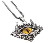 HEALEEP Turkish Evil Eye Pendant Necklace for Women Men Stainless Steel Clavicle Chain Jewelry Lucky Amulet Charm for Protection and Fortune Stylish Hip Hop Unisex Accessory