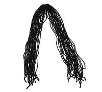 HEALEEP Unisex Synthetic Dreadlock Extensions, Long Double Ended Crochet Hair Dreadlocks for Hip-hop Reggae Style, Black 1b#, Fashion Hairpiece for Daily Wear and Parties