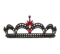 HEALEEP Vintage Baroque Black Rhinestone Crown Headband for Bride Wedding Jewelry Comfortable Bridal Tiara Hair Accessory for Bachelorette Party and Birthday Celebration