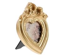 HEALEEP Vintage Heart Shaped Photo Frame Elegant Wall Hanging Decoration for Weddings Anniversaries Special Moments Small Picture Display for Home Decor