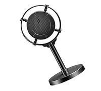 HEALEEP Vintage Microphone Model Retro Style Condenser Mic Prop for Photography Parties Events Realistic Antique Design for Table Decor Cosplay for Singers Performers