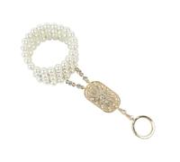 HEALEEP Vintage Women Bracelet with Manmade Pearls and Rhinestones, White Copper Strand Design, Elastic Fit for Business and Employee Benefits Occasion