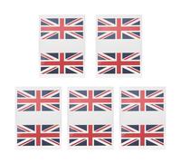 HEALEEP Waterproof Temporary Decals Face Flag Sticker for Football Match National Sports Event Fan Support with Safe Skin Adhesion and Creative Design 5 Sets