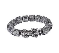 HEALEEP Wealth Prosperity Bracelet Chinese Bead Design with Pi Yao for Attracting Health Luck Durable Stylish Buddha Bracelet for Women Daily Accessory