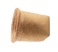 HEALEEP Wicker Bin Hand-woven Straw round Storage Basket, Fine Texture, Uncovered Multi-functional Laundry Basket for Home Storage and Rustic Bathroom or Kitchen Use