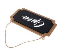 HEALEEP Wood Double-sided Hanging Open Closed Sign for Business with Smooth Surface and Display, for Retail and Outdoor Business Sign Hanging Spots, Black Wood Material