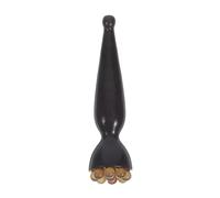 HEALEEP Wooden Eye Roller Massager Facial Massage Stick with Ergonomic Design and Lotus Pod Massage Head Natural Wood Material Smooths Fine Lines Use Anywhere Therapeutic Acupressure Tool