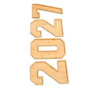 HEALEEP Wooden Number Charcuterie Board 4pcs Set with Multi-Functional Layout and Effortless Cleaning, Beige Wood Cheese Platter for New Year Party Or Anniversary, Stylish and Elegant