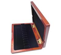 HEALEEP Wooden Saxophone Reed Case Portable Storage Box with 12 Secure Slots and Smooth Hinge for Oboe and Saxophone Reeds, for Daily Practice and Rehearsal Rooms