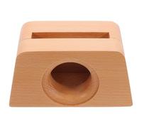 HEALEEP Wooden Sound Amplifier Stand for Mobile Phones with Trapezoidal Design, Handmade Beech Wood Holder for Desk and Bed Use, Enhancing Speaker Volume and Call Clarity