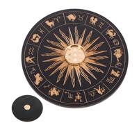 HEALEEP Wooden Zodiac Stick Incense Holder Tray for Incense Sticks with Wear-resistant Surface and Easy to Use Design, for Meditation Room and Hotel Decorative Use