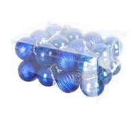 HEALEEP Xmas Decorations Christmas Tree Hanging 24pcs Pvc Reusable 3cm Painted Ornaments for Holiday Season Entertaining and Hotel Decoration