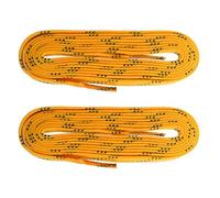 HEALEEP Yellow Stretchable Flat Shoelaces for Ice Skates and Sports Shoes Solid Color Replacement Laces for Sneakers Trainers Boots Strong Elastic Hockey Shoelaces