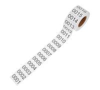 Healeved 1,000pcs Consecutive Number Labels 0001-1000 Rectangular Self-Adhesive Inventory Stickers 1.57x0.79inch Roll for File Organization and Asset Management