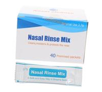 Healeved 1 Box Non-iodized Nasal Rinse Salt Packets Box Instant Dissolve Fine Grind Saline Wash Nasal Cleaning and Care Safe Daily Use for Adults and Portable Sachets for Sinus Relief