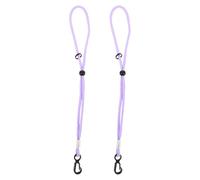 Healeved 1 Pair Adjustable Ski Glove Straps Lightweight Polyester Safety Wrist Leash for Adults, for Snowboard and Sports Activities in Vibrant Purple