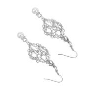 Healeved 1 Pair Crystal Cage Earring Holder for Natural Amethyst Beads Interchangeable Design Jewelry Accessory Delicate and Feminine Earring Organizer for Elegant Looks