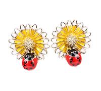 Healeved 1 Pair Daisy Flower Earrings with and Lightweight Earrings for Women for Daily Wear and Special Occasions Birthday for