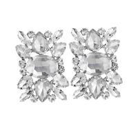 Healeved 1 Pair Elegant Rhinestone Shoe Clips for Brides Stunning Embellishments for High Heels Effortless Attachment Decoration for Weddings and Special Events