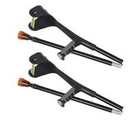 Healeved 1 Pair Foldable Ergonomic Forearm Crutches for Adults and Seniors, Adjustable Height Aluminum Alloy Walking Crutches with Lightweight Design and Arm Cushion, for Rehabilitation