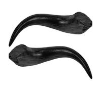 Healeved 1 Pair Headband Bull Horn Halloween Horns Cosplay with Vivid Black Plastic Material Eye-catching Design to Increase Manual Ability for Holiday Parties and DIY Crafting Lovers