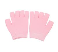Healeved 1 Pair Moisturizing Gel Gloves Fingerless Hand Spa Protective Knitted Hand Gloves for Women Easy to Clean Increase Skin Elasticity