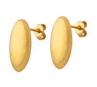 Healeved 1 Pair Oval Shape Metal Earrings for Women Retro Geometric Design Lightweight Easy to Wear for Girlfriends Mothers Special Occasions Fashionable Decorative Earrings