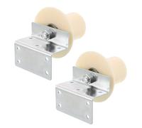 Healeved 1 Pair Track Wheel for Garage Door, Heavy Duty Guide Roller with Bearings, Slide Gate Track Roller Replacement for Automatic Garage Door Rail