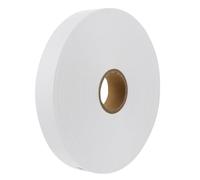 Healeved 1 Roll Blank Clothing Wash Labels Made from Sturdy Non-Woven Fabrics White Fabric Tags for Printing Your Own Designs for Garment Care and Textile Use