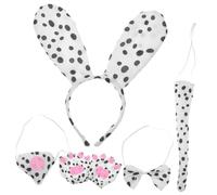 Healeved 1 Set Adorable Dog Costume Prop Set Animal Ear Headband and Dot Print Gloves for Halloween Christmas and Birthday Party Cosplay for Fun Dress Up and Festive Celebrations