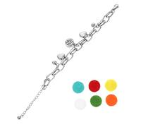 Healeved 1 Set Aromatherapy Essential Oil Bracelet Adjustable Hip Hop Style Heart Pendant Diffuser for Daily Wear Parties Air Purifying Use for Friends Family