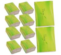 Healeved 10 Packs Natural Bamboo Pulp Extraction Tissues, Travel Lightweight Practical Napkins, Home Accessories Yellow Soft Paper for Outdoor and Hotel Use