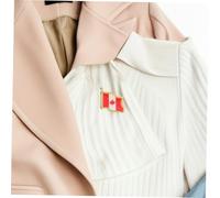 Healeved 10 Pcs Canadian Flag Lapel Pins Metal Maple Leaf Brooches Durable Iron Patriotic Collar Badges for Jackets Shirts Hats Backpacks Souvenir Gifts