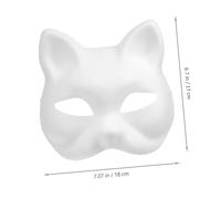 Healeved 10 Pcs Cat Masks Made of Safe Paper Material Easy to Decorate Animal Masquerade Party Masks for Women Cosplay Halloween and Role-playing Events