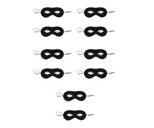 Healeved 10 Pcs Elegant Black for Adults and Couples, Half Face Pvc Design with Ventilation, One Size Fits Most, for Theatre and Dances, Classic Look for Mardi Gras and Party