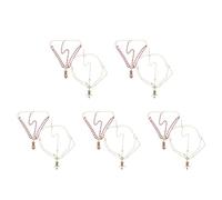 Healeved 10 Pcs Handcrafted Gothic Bridal Head Chain with Pearls and Rhinestones, Lightweight Metal and Plastic Bohemian Headband for Wedding and Halloween Festival Party
