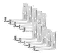 Healeved 10 Pcs L Shaped Fire Extinguisher Bracket Metal Wall Mounted Design Iron Fire Extinguisher Hook Bracket for Facility Safety