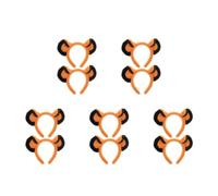 Healeved 10 Pcs Lion Ears Headband Plush Animal Hairband for Adults with Soft Cloth Material and Secure Fit Design, for Mardi Gras, Stage Performances, Cosplay, Halloween, and Themed