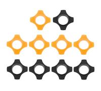Healeved 10 Pcs Microphone Anti-Rolling Rings Non-Slip Rubber Protection Circles Shock Absorption for Ktv Stage Use, Universal Mic Anti-Drop Rings in Black and Orange