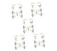 Healeved 10 Pcs Please Ring The Bell Sign False Stickers Green Face Glitter Patricks Day Temporary Fake Face Shamrock Face Stickers St Patricks Day Face Craft Paper