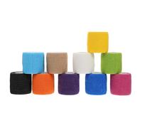 Healeved 10 Rolls Self Skin Tape Pet Injury Wrap Wrist Non-Slip Support Breathable Polyester for Bandaging Pets and Skin Protection Random Color