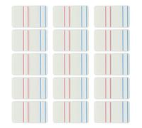Healeved 10 Sets Writable Pet Adhesive Sticky Index Tabs with Blue and Red Stripes, Self-Adhesive Page Marker Labels for Books, Notebooks, and Study Organization