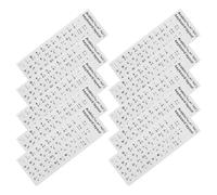 Healeved 10 Sheets Arabic English Keyboard Stickers with Matte Finish, Pvc Material Keyboard Alphabet Labels to Protect Keys from Debris and Wear, Suitable for Home and Office Desktop
